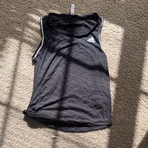 Adidas Black Sleeveless Top with White Accents